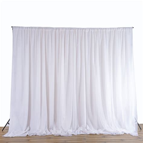 Buy Balsacircle 20 Ft X 10 Ft White Chiffon Fabric Backdrop Drapes
