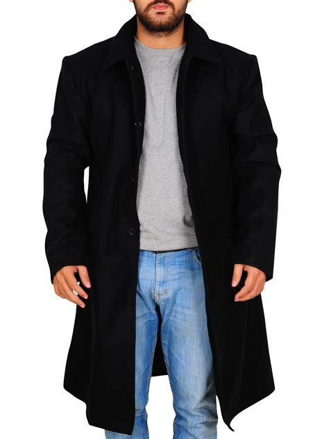 Men's trench coats on sale. Black Wool Trench Coat For Men | Men Jackets | MauveTree