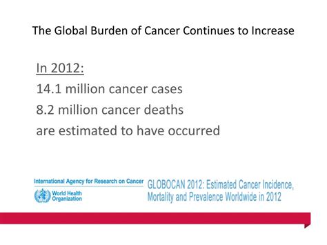 Ppt Determing The Future Course Of Cancer In The World Powerpoint