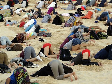 G20 Australians Bury Their Heads In The Sand Literally Over Tony