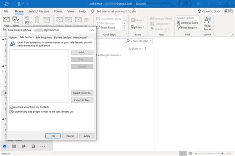 How To Automatically Whitelist Contacts In Outlook