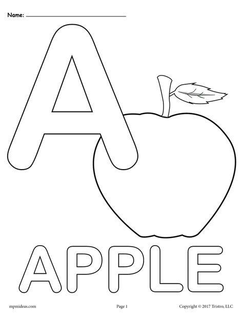Letter A Alphabet Coloring Pages - 3 FREE Printable Versions! – SupplyMe