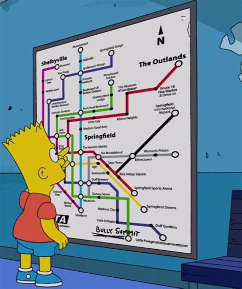 Everything We Know About Springfield Mapped The Simpsons