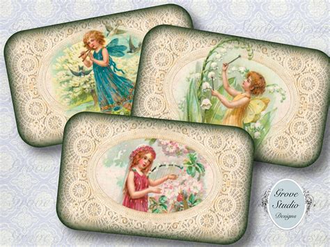 Vintage Fairy Altoid Tin Printable Altoid Tin Insert Digital Etsy