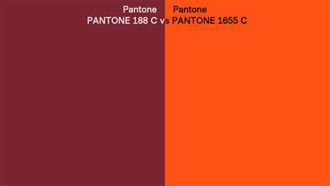 Pantone 188 C Vs Pantone 1655 C Side By Side Comparison
