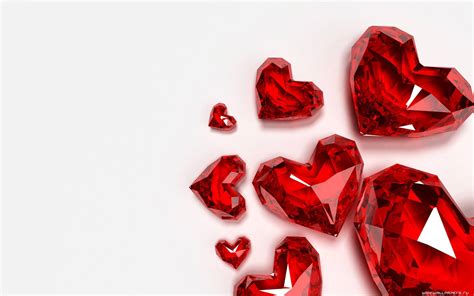 Free Download Red Crystal Love Hearts Red Crystal Love Hearts