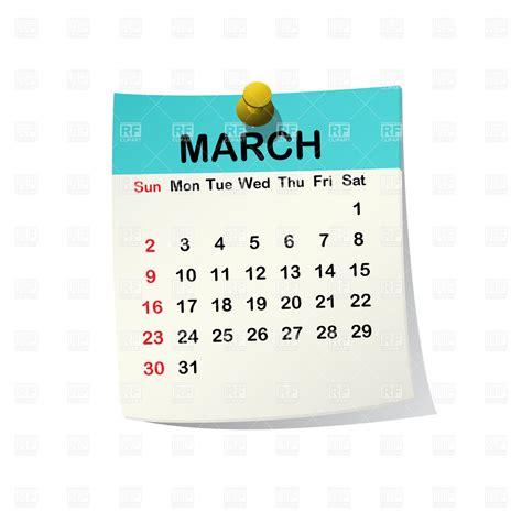 March Calendar Clipart 5 Clipart Station