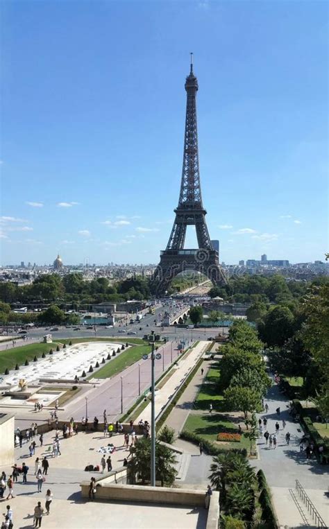 Torre Eiffel Parigi Francia Veduta Da Trocadero Fotografia Stock