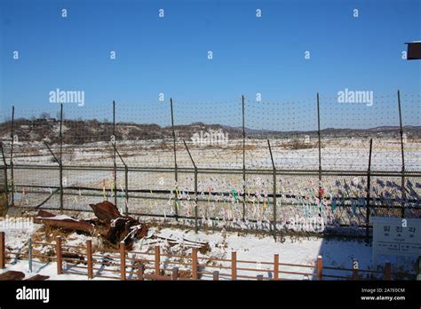 Barbed Wire In Korean Dmz South And North Korea Dprk Border Panmunjom
