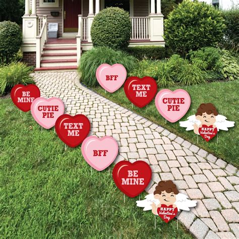 Conversation Hearts Cupid And Heart Lawn Decorations Outdoor