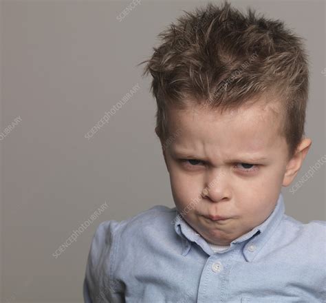 Boy Frowning Portrait Close Up Stock Image F0032298 Science