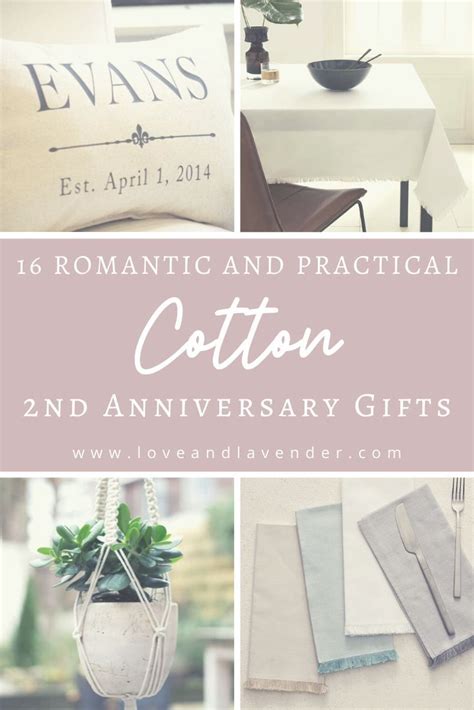 This list has the best ideas for every kind of couple. 16 Romantic & Practical Cotton Anniversary Gifts (Updated ...