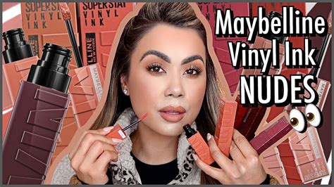 Maybelline Super Stay Vinyl Ink Nudes Liquid Lip Color Review YouTube