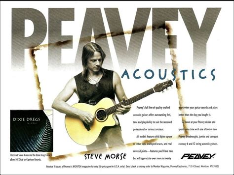 Dixie Dregs Steve Morse Peavey Acoustic Guitar Advertisement 1994 Ad