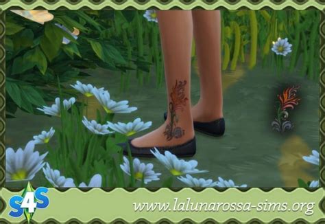 Colored Ankle Tatoo At Lalunarossa Via Sims 4 Updates Check More At