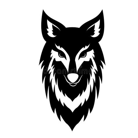 Black Wolf Face Logo Stock Vector Illustration Of Head 84880918