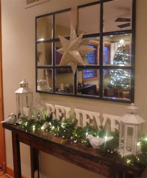 Decorated Christmas Console Table I Like The Letters