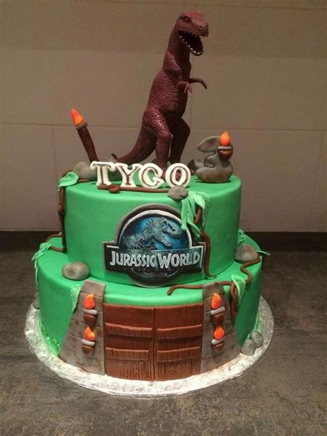 Was so much fun to make and a really forgiving design. Jurassic park cake | Cake, Desserts, Birthday cake