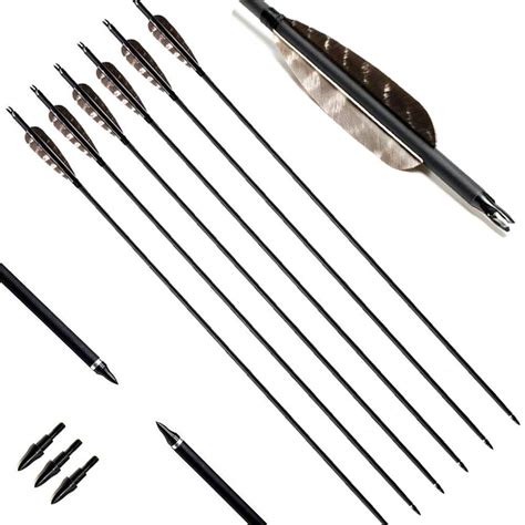 Buy Hunting Carbon Arrows 30 Archery Wooden Arrows And Traditional