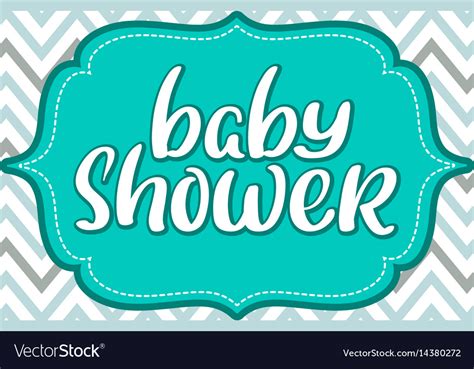 Baby Shower Vintage Text On Chevron Royalty Free Vector