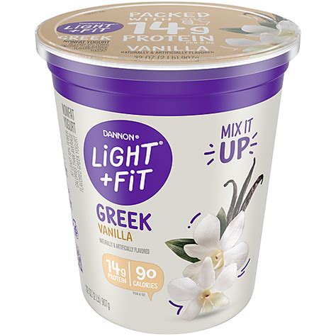Dannon Light Fit Greek Vanilla Nonfat Yogurt 32 Oz Tub Greek