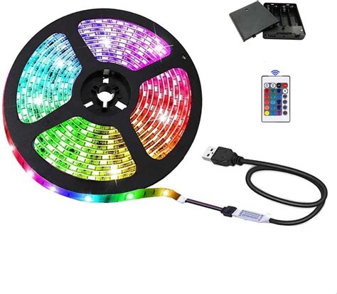 Usb Led Strip Lights With Remote Control And Battery Box Flexible