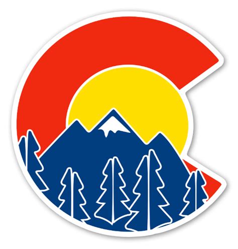 Paper And Party Supplies Colorado Flag Logo Sticker Colorado Logo Decal