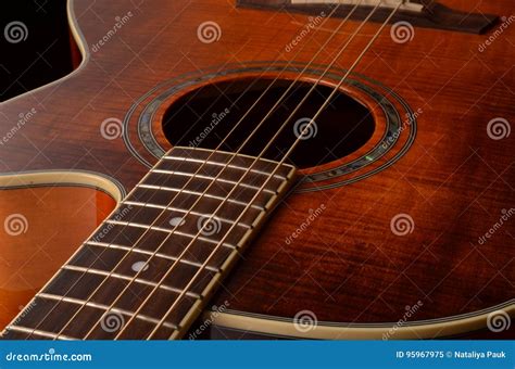 Elements Of Acoustic Guitar Stock Image Image Of Detail Form 95967975