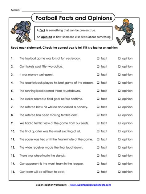 matching game fact  opinion worksheets worksheets