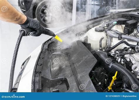 Car Detailing Car Washing Cleaning Engine Cleaning Car Using Steam