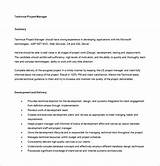 Technical Project Manager Job Description Pdf Photos