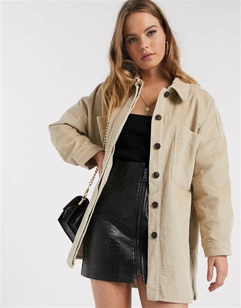 Vero Moda Longline Cord Jacket In Beige Asos Latest Fashion Clothes