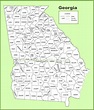 Georgia County Map Printable