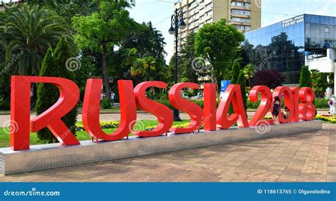 Sochi Russia May 30 2018 Installation Of Inscription Symbolizes