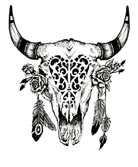 Cow Skull Tattoos Skull Tattoo Flowers Bull Tattoos Head Tattoos