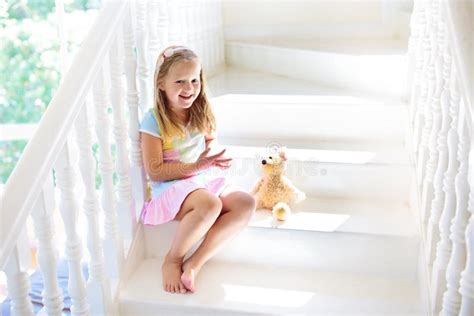 Kids On Stairs Child Moving Into New Home Stock Image Image Of