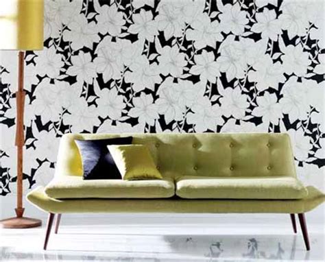 White And Black Wallpaper Modern Interior Decorating Ideas