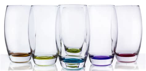 Prism Multi Colored Waterbeverage Glasses 16 Ounce Set Of 6