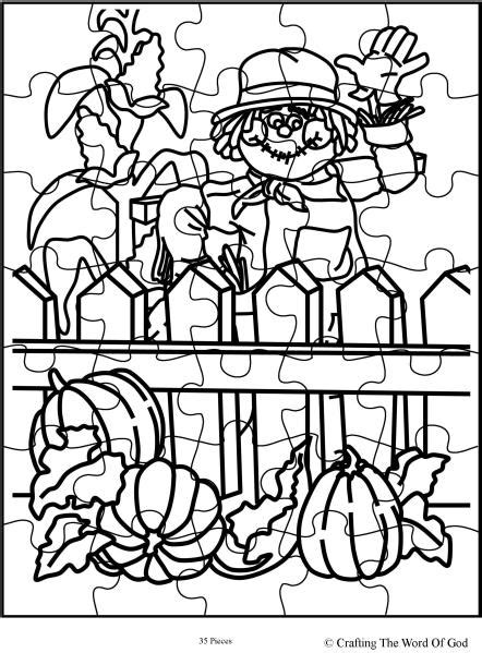 Printable Thanksgiving Coloring Puzzle Pages