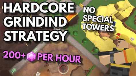 New Nst Solo Hardcore Grinding Strategy 200 Gems Per Hour Roblox Tower Defense Simulator