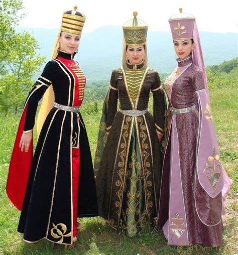Adyghe People Traditional Costume Circassian Men Women North