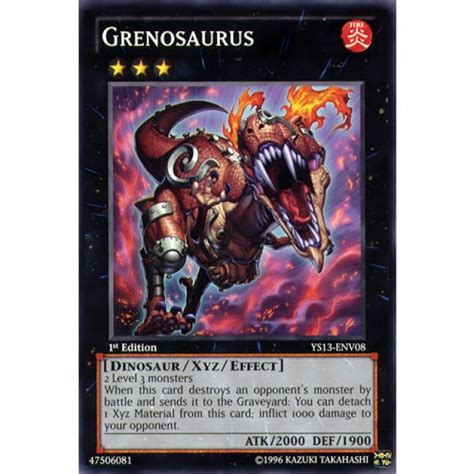 Grenosaurus Ys13 Env08 1st Edition Yu Gi Oh Card