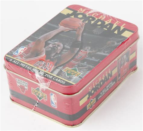 Lou costabile has been a great friend of jordancards.com and once owned all but 3 of jordan's playing days cards. Michael Jordan 1996 Upper Deck All-Metal Collectors Tin of (6) Basketball Cards | Pristine Auction