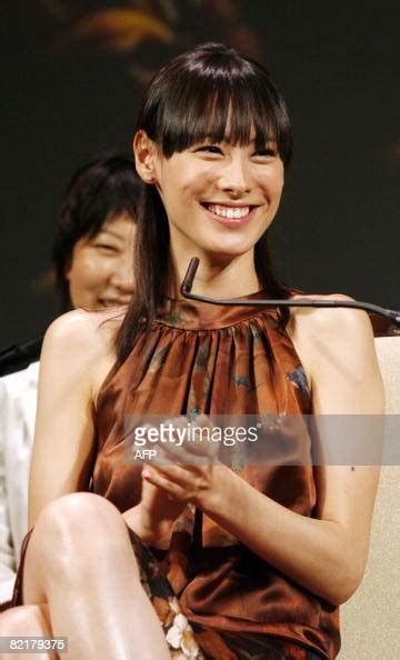 Hong Kong Actress Isabella Leong Smiles At A Press Conference To
