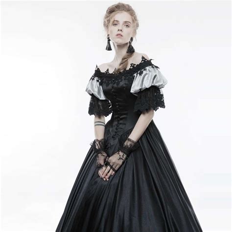 Gothic A Linie Hochzeitskleid In Viktorianischem Style Voodoomaniacs