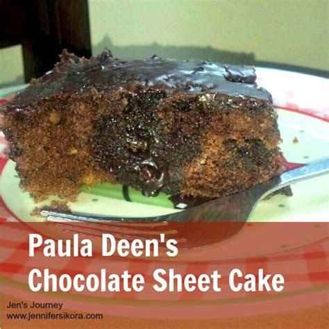 Utterly distinctive from the fruity, boozey density of british christmas cake. Paula Deen's Chocolate Sheet Cake - Jen Around the World