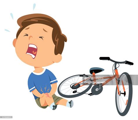 Child Falling From His Bike And Crying High Res Vector Graphic Getty