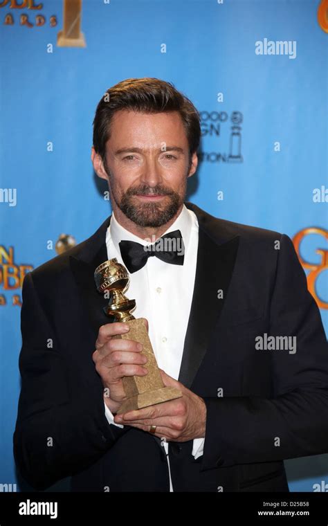 Best Actor In A Comedy Or Musical Winner Hugh Jackman Poses In The