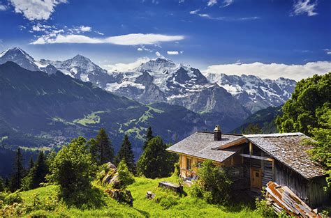 Fondos De Pantalla Suiza Fotografía De Paisaje Montañas Casa