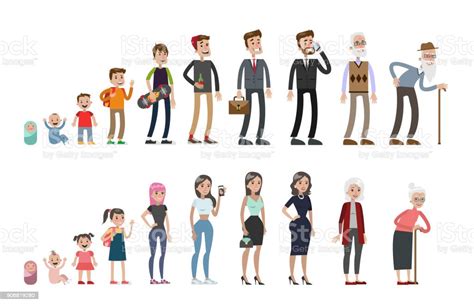 Life Stages Set Stock Illustration Download Image Now Istock